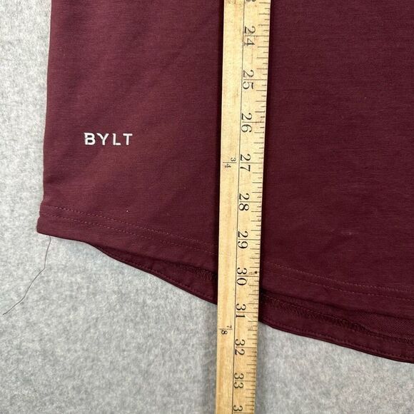 Men’s BYLT Premium Basics t shirt Lux Size Large Maroon LGCY Logo gorpcore - Picture 7 of 9